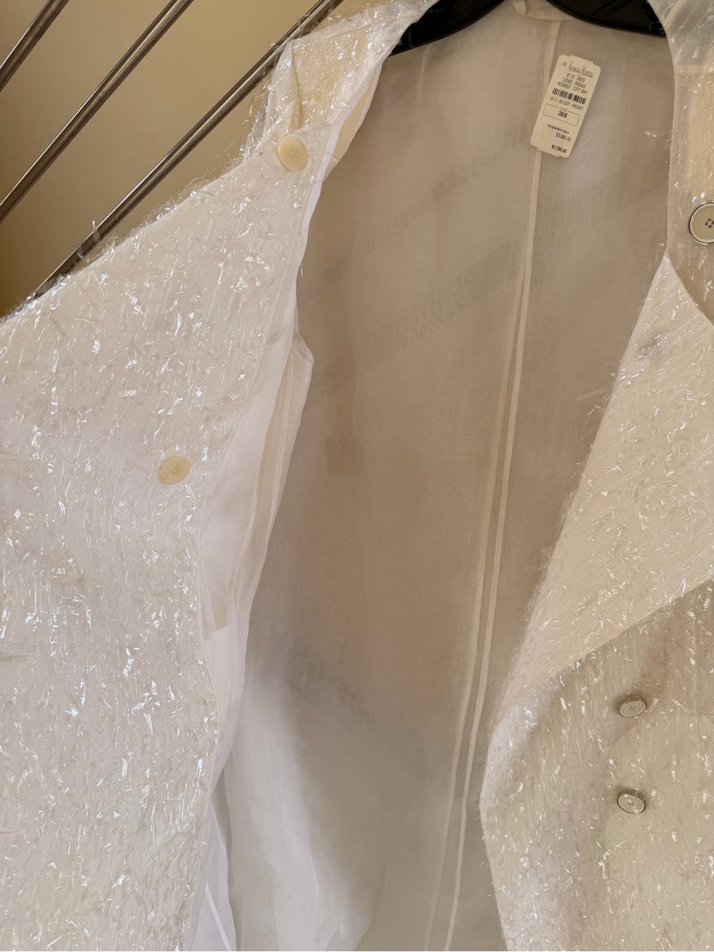 Givenchy Iridescent White Fringe Jacket - Picture 14 of 16